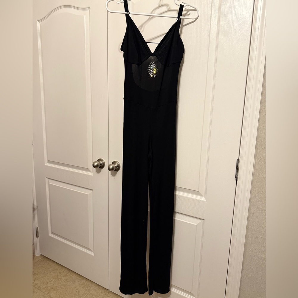 Made in UK - Black Sleeveless Jumpsuit - S